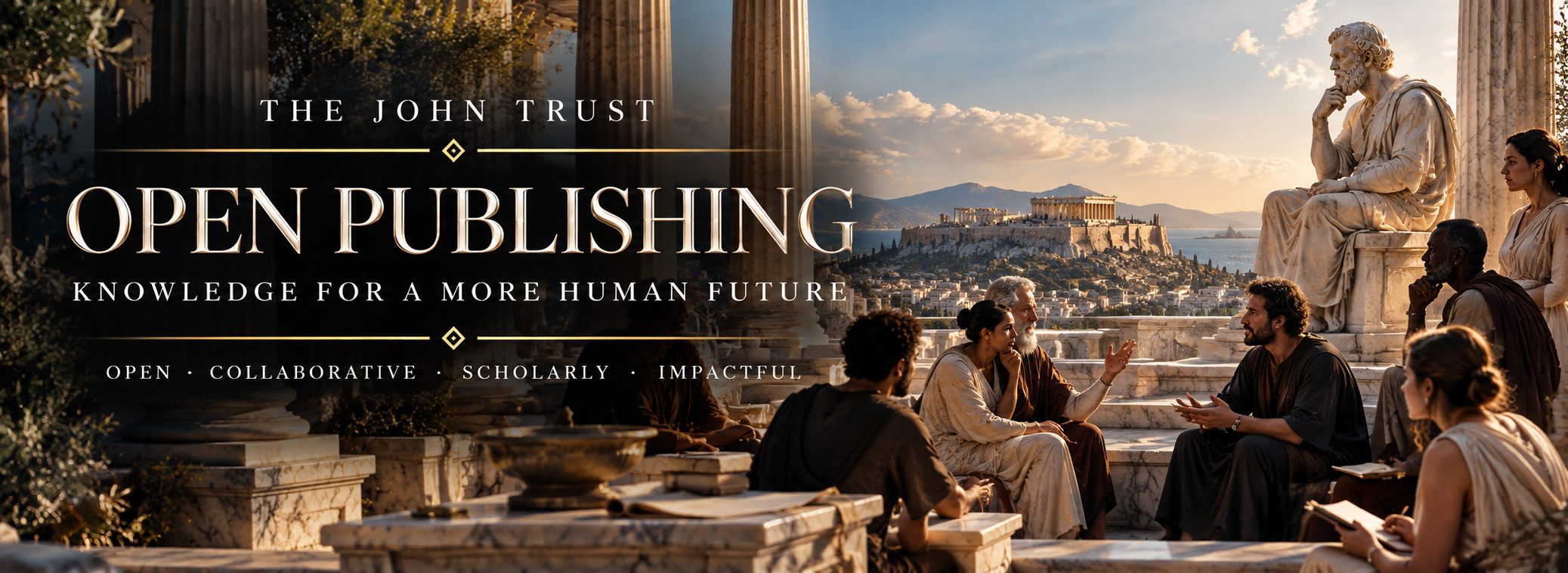 The John Trust Open Publishing. Knowledge for a more human future. Open, collaborative, scholarly, impactful.